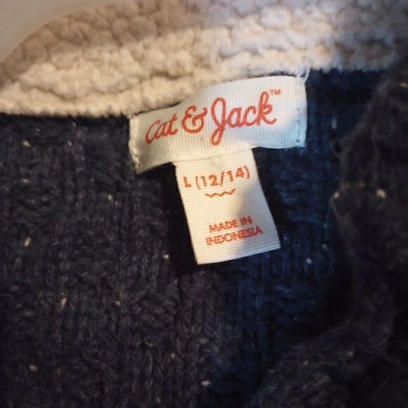 Cat &Jack boys sweater with button neckline and lined collar - Picture 4 of 9